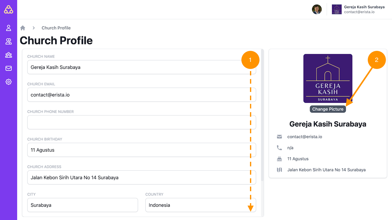 Erista registration success email